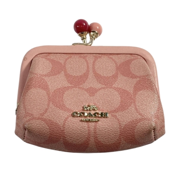 Authentic Coach Nora Kisslock Coin Case W/colorway